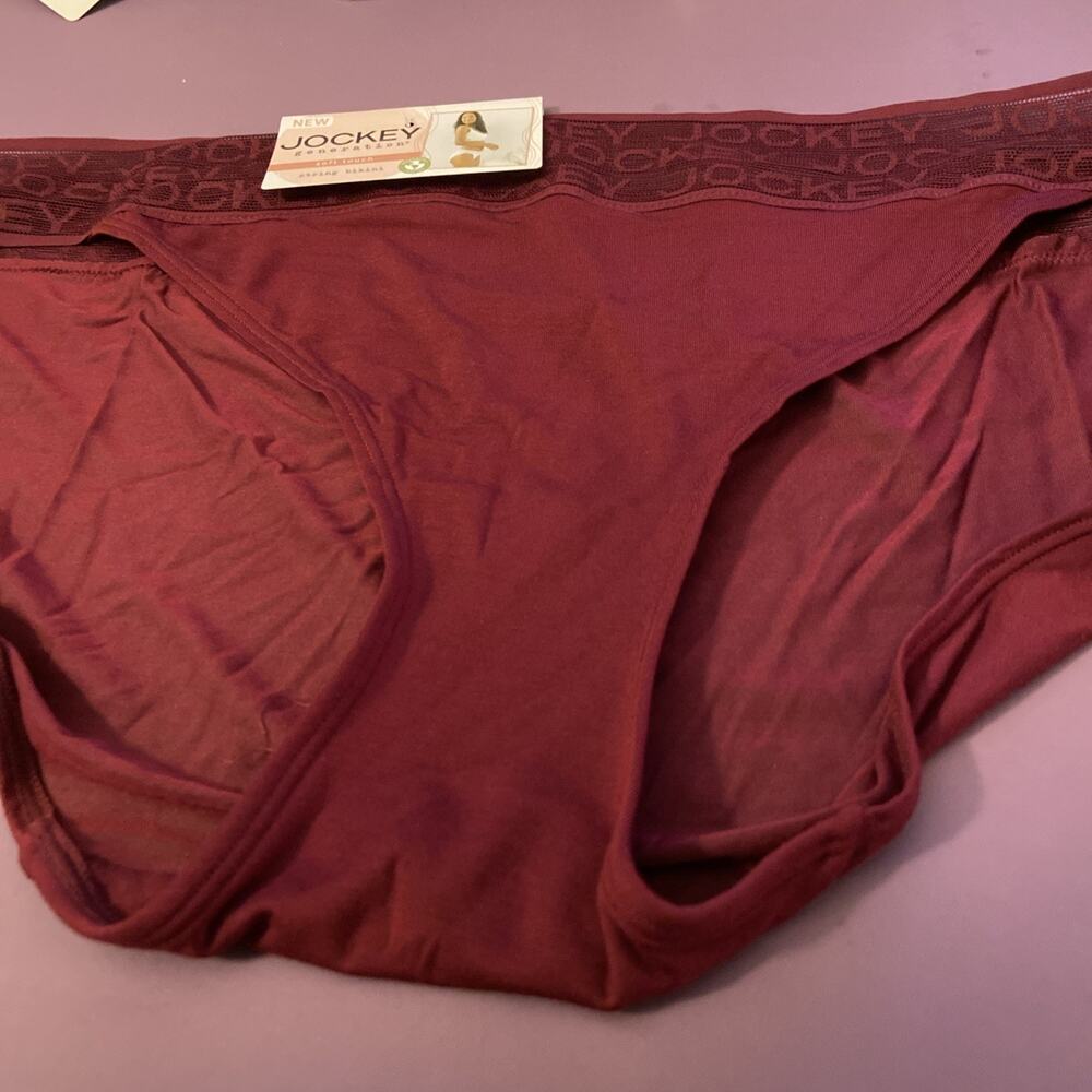JOCKEY BURGUNDY STRING BIKINI PANTIES/ 9 / 2XL